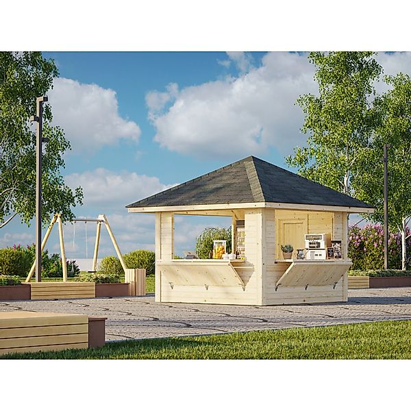 Palmako Marktstand Bianca Set 106 300 x 300 cm Lackiert Weiß FSC® günstig online kaufen