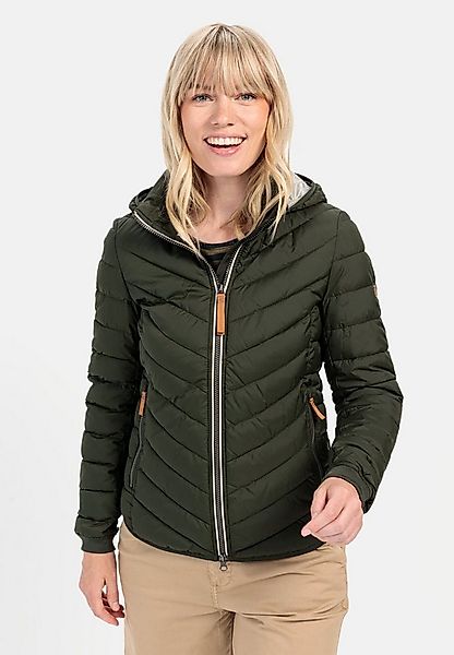 camel active Steppjacke aus recyceltem Polyester Langarm Kapuze Markenlabel günstig online kaufen