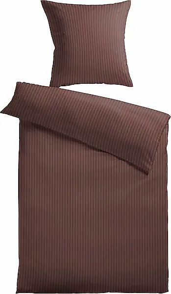 KiNZLER Bettwäsche "Damast-Streifen" 2 Stk. tlg. aus Mikrofaser günstig online kaufen
