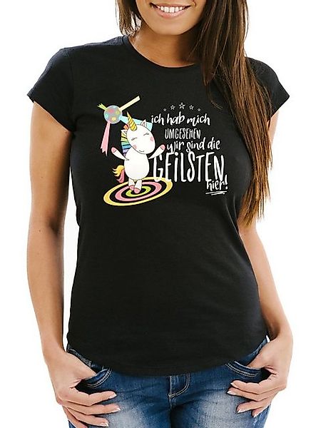 MoonWorks Print-Shirt Damen T-Shirt Ich hab mich umgesehen wir sind die gei günstig online kaufen