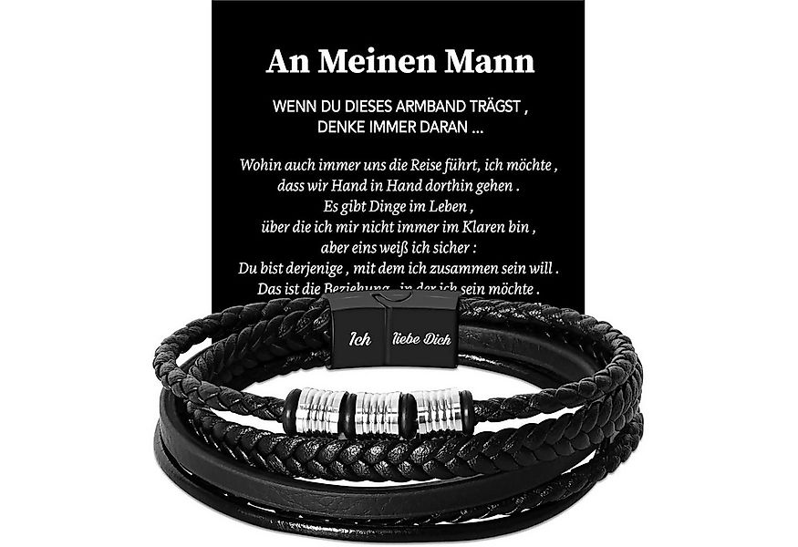 LuxusKollektion Badaccessoire-Set Armband Lederarmband Papa Geschenk Sohn V günstig online kaufen
