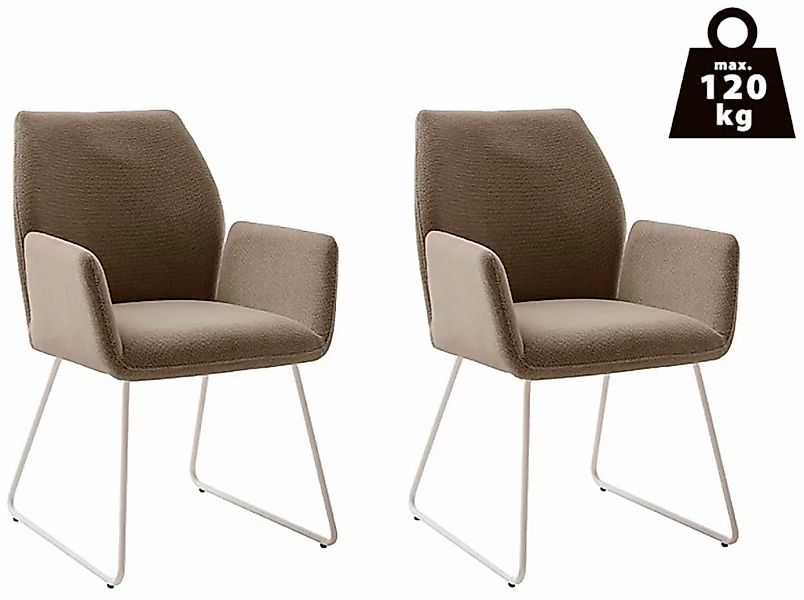 MCA furniture 4-Fußstuhl "BEVERLY" (Set) 2 Stk.Esszimmerstuhl,Chenilleoptik günstig online kaufen