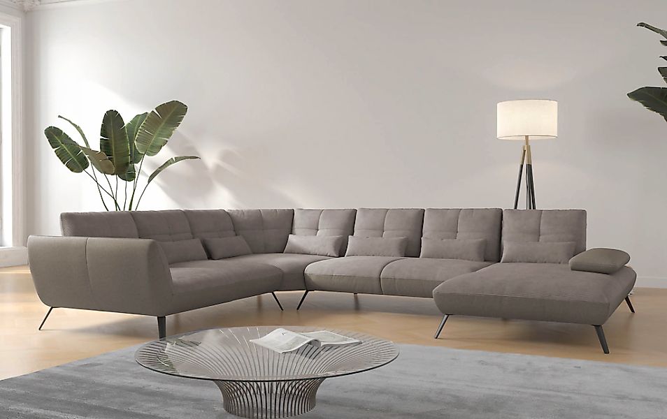 OTTO home Wohnlandschaft "Mikado U-Form" inkl. Sitztiefenverstellung und Ar günstig online kaufen