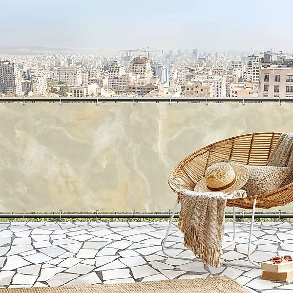 Balkon Sichtschutz Onyx Marmor Creme günstig online kaufen