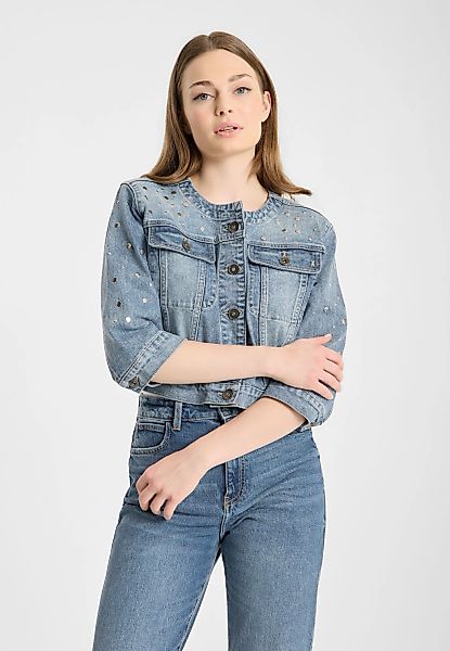 Frieda & Freddies Jeansjacke "Denim Jacket" 1 Stk. tlg. ohne Kapuze günstig online kaufen