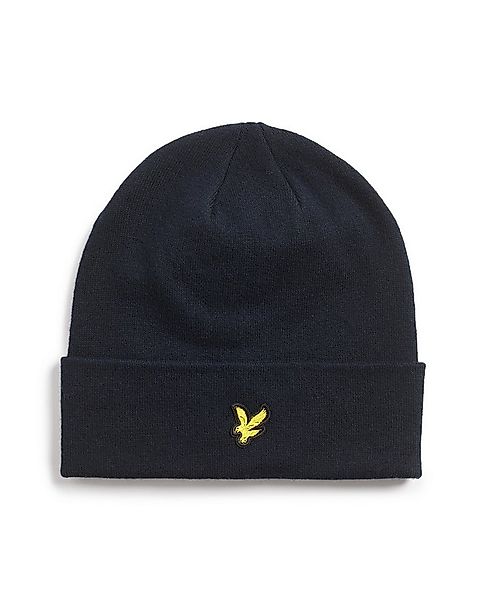Lyle & Scott Beanie Mütze Lyle&Scott Cotton Merino Beanie breiter Umschlag günstig online kaufen