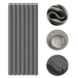 Rosnek Outdoorvorhang Außenvorhang Wasserdicht Ösen Haken, günstig online kaufen