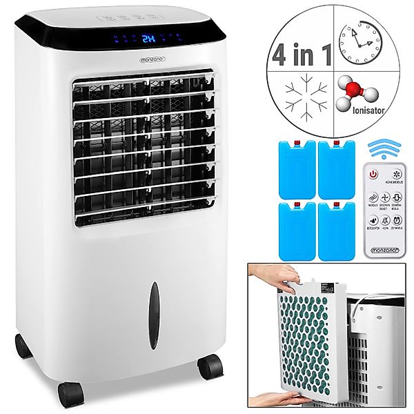 monzana Turmventilator, Aircooler 4in1 Fernbedienung 10L günstig online kaufen
