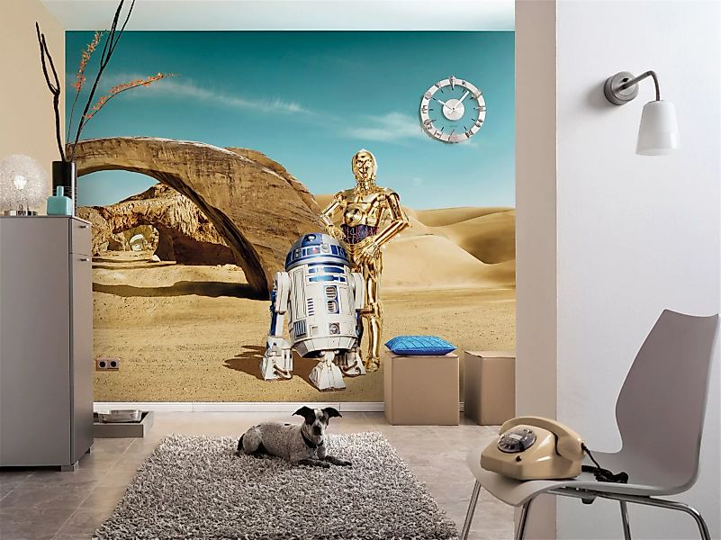 KOMAR Papier Fototapete - Star Wars Lost Droids - Größe 368 x 254 cm mehrfa günstig online kaufen