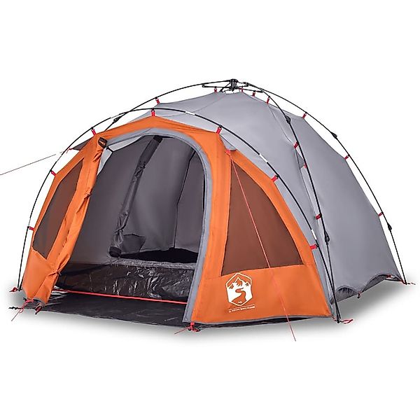 vidaXL Kuppelzelt Kuppel-Campingzelt 3 Personen Grau günstig online kaufen