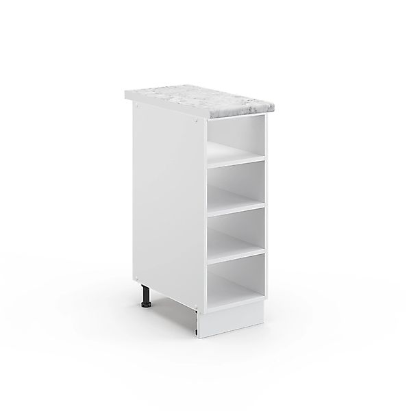 Vicco Küchenregal Fame-Line Offener Küchenschrank Weiß/Weiß 30 cm AP Eiche günstig online kaufen