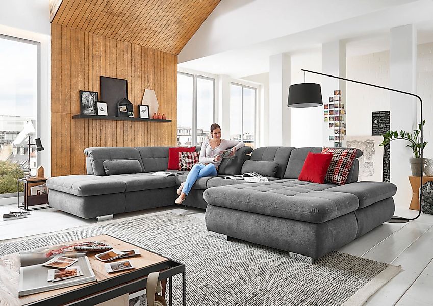 Die PlanBar Ecksofa "MP-IN17004 L-Form", wahlweise mit Funktionen, Federker günstig online kaufen