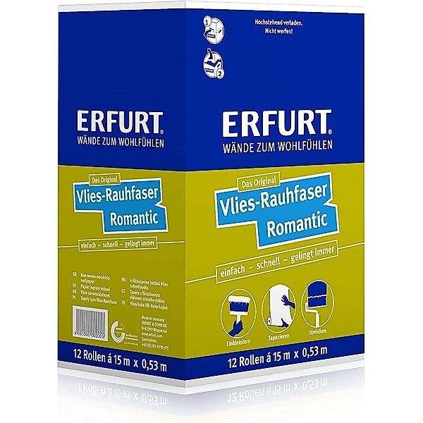 ERFURT Vliestapete Rauhfaser ROMANTIC, 15 m günstig online kaufen