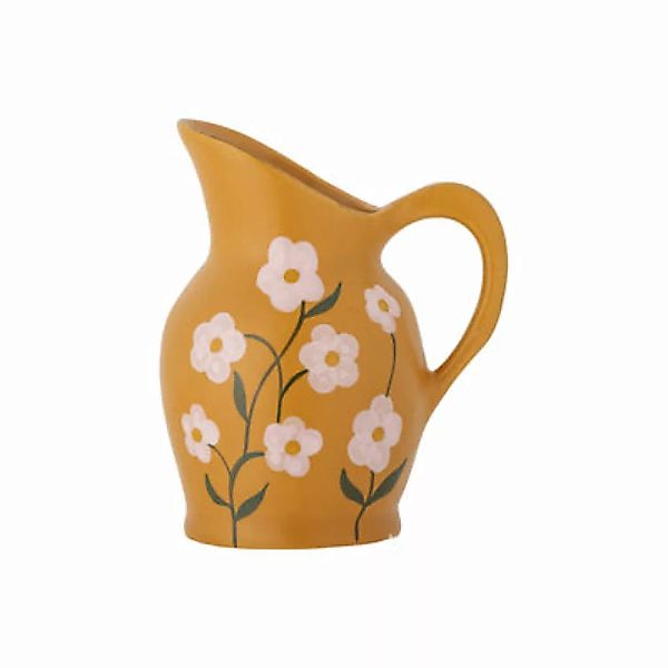 Karaffe Lili keramik orange / 1,5 L - Handbemalt - Bloomingville - Orange günstig online kaufen
