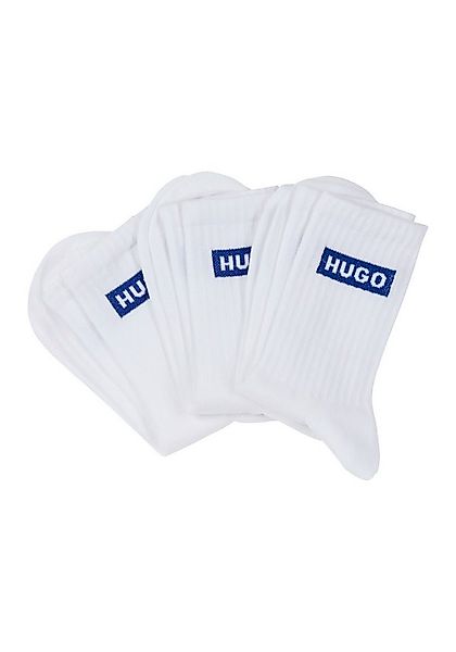 HUGO Blue Freizeitsocken 3P QS BLUE LOGO CC W (3-Paar) mit HUGO-Logoschrift günstig online kaufen