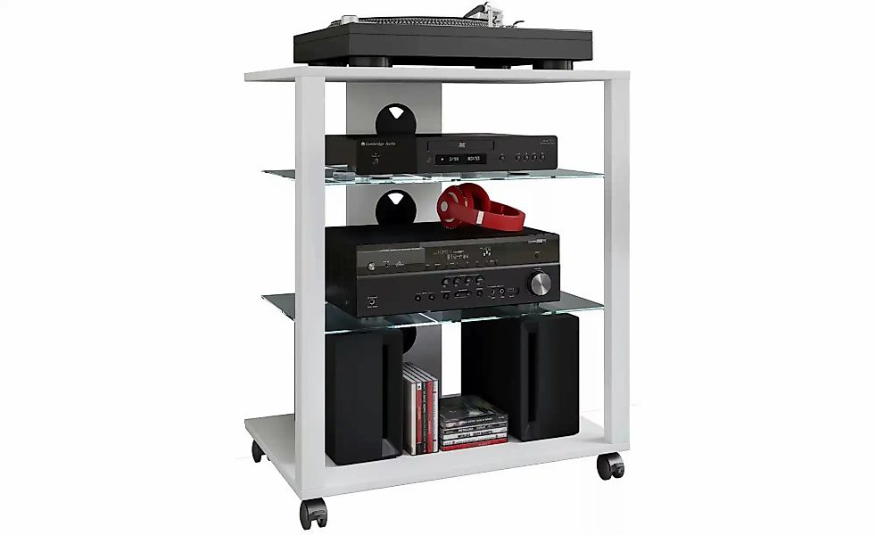 VCM Media-Board "Hifi Möbel Rack Glas Phono Mediaregal Folas Rollen", (VCM günstig online kaufen