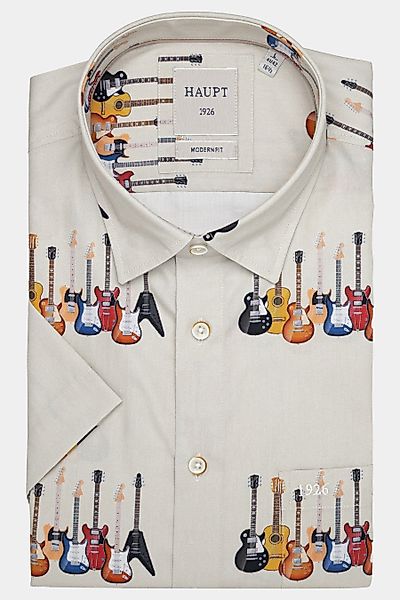 Haupt Kurzarmhemd Kurzarmhemd mit Gitarren Muster günstig online kaufen