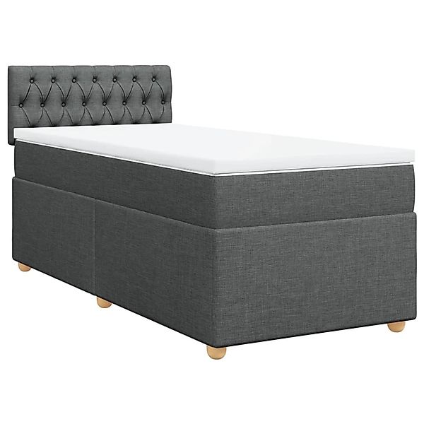 vidaXL Boxspringbett mit Matratze Dunkelgrau 90x190 cm Stoff2106200 günstig online kaufen