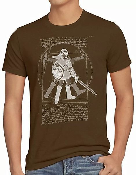 style3 Print-Shirt Herren T-Shirt Vitruvianischer Link zelda snes nes legen günstig online kaufen