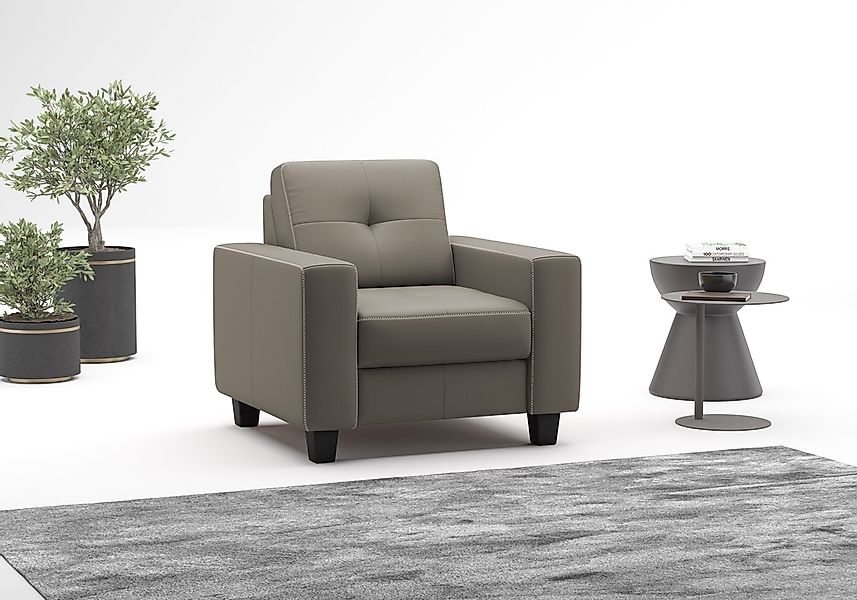 Home affaire Sessel "Varese" Kreuznaht in beige günstig online kaufen