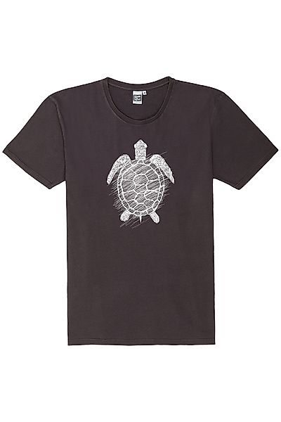Herren T-shirt Mit Schildkröte Aus Biobaumwolle - Poppy Seed Grey günstig online kaufen