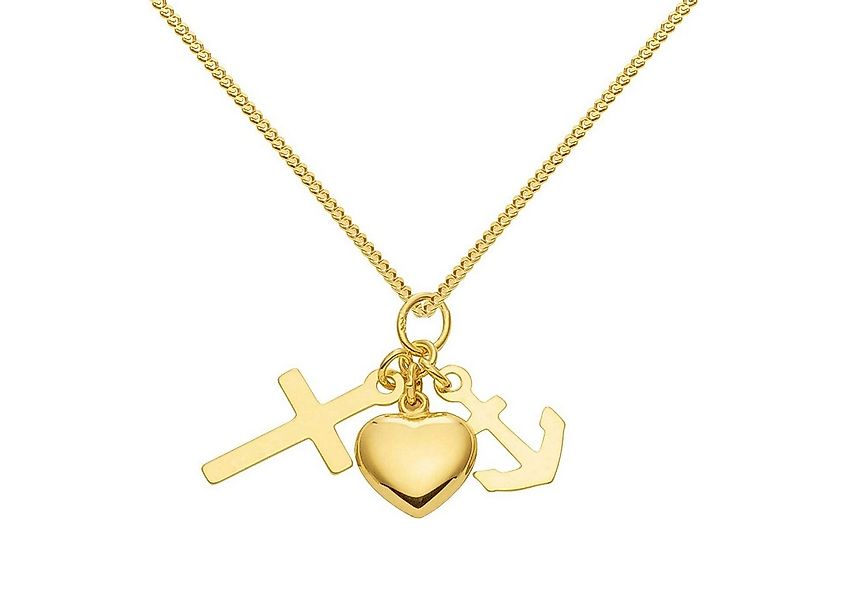 HOPLO Kettenanhänger Anhänger Glaube-Liebe-Hoffnung mit Goldkette 333-8 Kar günstig online kaufen