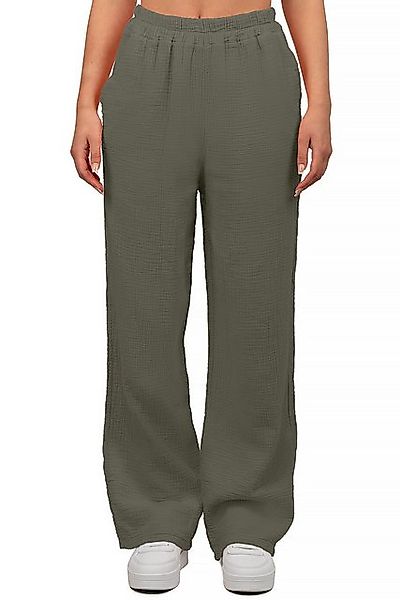 Reichstadt Stoffhose Reichstadt Damen Musselin Hose 25RSW082 Khaki One Size günstig online kaufen