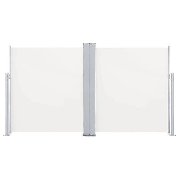 furnicato Ausziehbare Seitenmarkise Doppelt 170 x 600 cm Creme günstig online kaufen