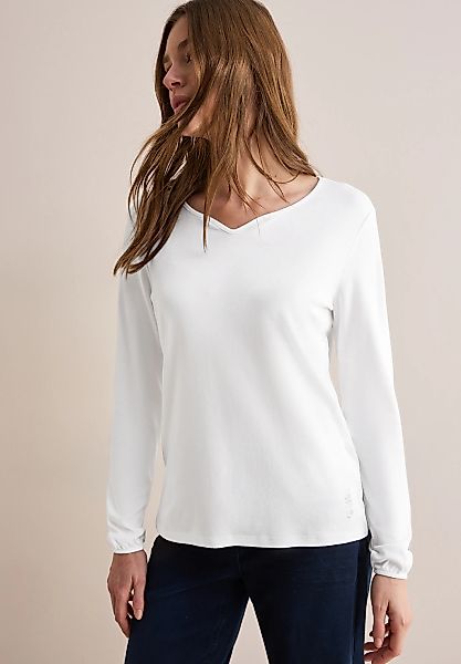 Cecil Langarmshirt aus softem Materialmix günstig online kaufen