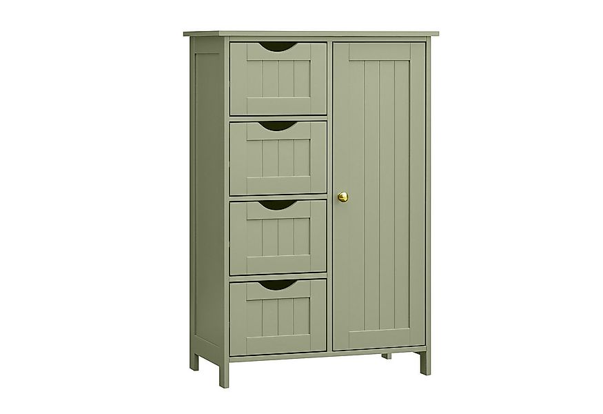 VASAGLE Badmöbel-Set Badezimmerschrank Badschrank Beistellschrank, mit 4 Sc günstig online kaufen