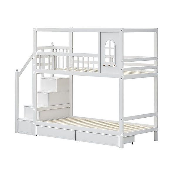 HAUSS SPOLE Etagenbett 90x200cm mit Aufbewahrungsschubladen und Sicherheits günstig online kaufen