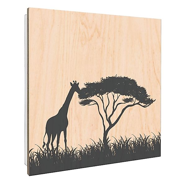 Banjado Großer Schlüsselbox Holz 30x30cm Weiß Scharnier Rechts 50 Haken Sch günstig online kaufen