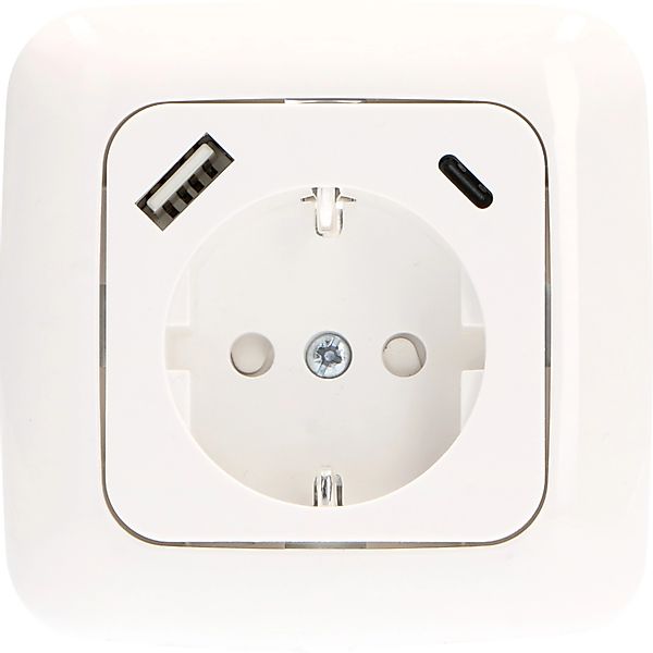 ProCharge Steckdoseneinsatz Reflex SI für ProCharge 1xUSB A + 1xUSB C Weiß günstig online kaufen