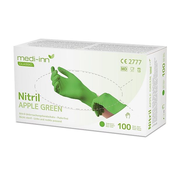 Medi-Inn Nitril-Handschuhe Nitril Apple Green Einmalhandschuhe, apfelgrün, günstig online kaufen