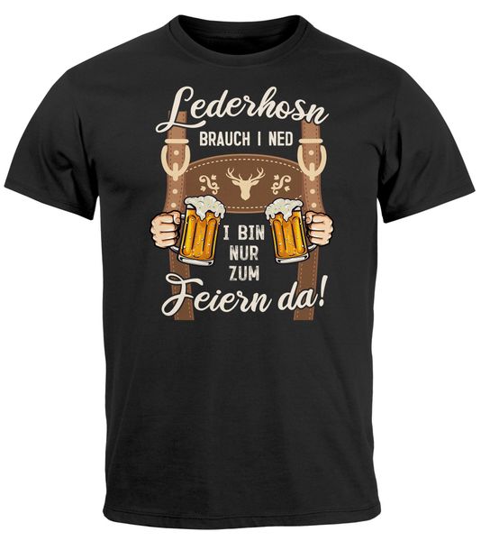 MoonWorks Print-Shirt Herren T-Shirt Trachtenshirt Lederhosen günstig online kaufen