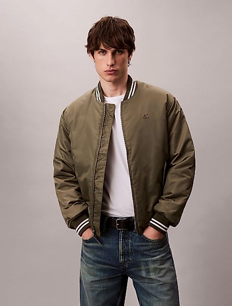 Calvin Klein Jeans Collegejacke "LS JEANS TIPPED HERO BOMBER" ohne Kapuze M günstig online kaufen