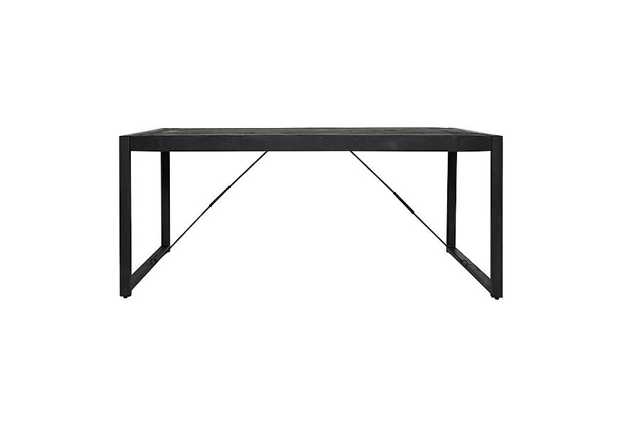 BENEDO MÖBEL Esstisch Bori Schwarz – Mangoholz Tisch 8 cm Platte U-förmigem günstig online kaufen