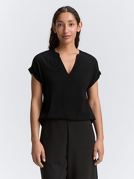 TOM TAILOR Kurzarmbluse Loose Fit Bluse günstig online kaufen