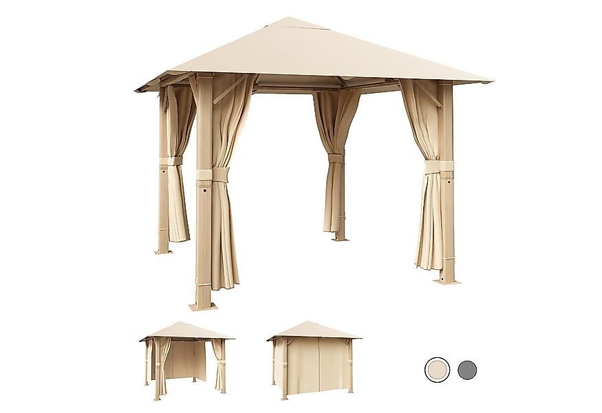 HOMALL Pavillon Winterfest und Wasserdicht 3x3/3x4m Patio für 6-10 Personen günstig online kaufen