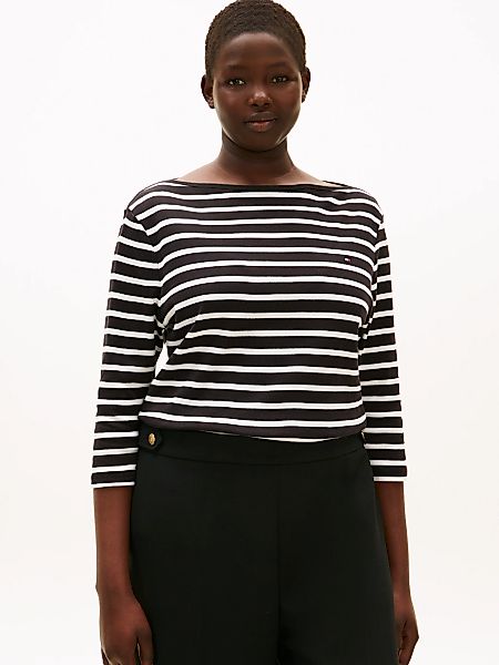 Tommy Hilfiger Curve T-Shirt "CRV SLIM CODY BOAT-NK 3/4SLV" günstig online kaufen