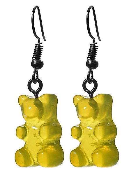 Metamorph Paar Ohrhaken Gummibär Ohrringe gelb, Lustige und ausgefallene Oh günstig online kaufen