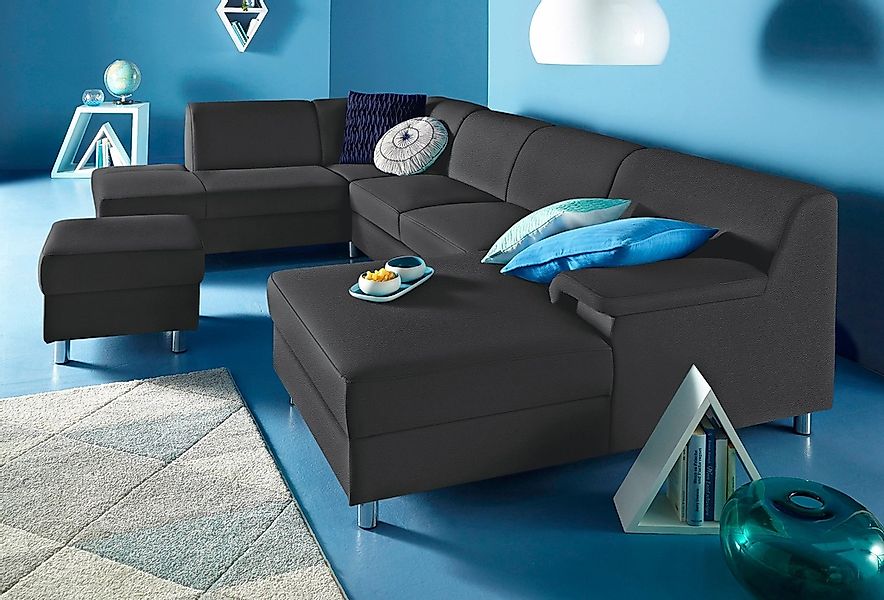 INOSIGN Wohnlandschaft "Jamie, zeitloses Design, fester Sitzkomfort, viel P günstig online kaufen