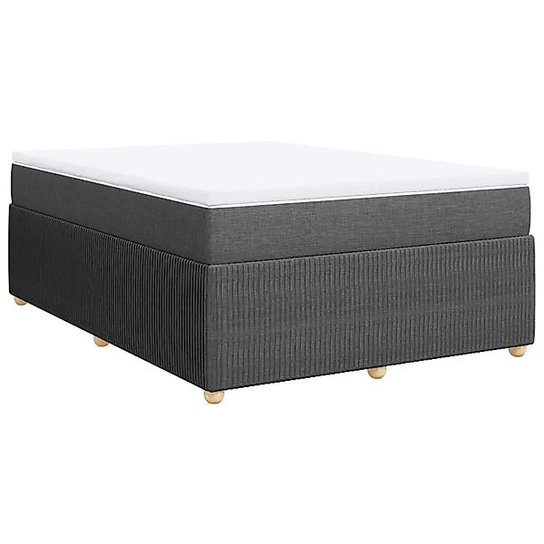 vidaXL Boxspringbett mit Matratze Dunkelgrau 140x190 cm Stoff 3285568 günstig online kaufen