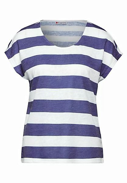STREET ONE T-Shirt LS_LTD QR two-color stripemix günstig online kaufen