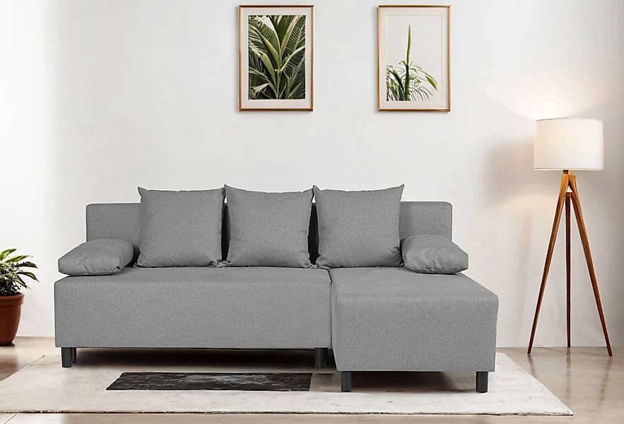 Home affaire Ecksofa "IWALANI, Schlafsofa mit Bettkasten, Recamiere beidsei günstig online kaufen