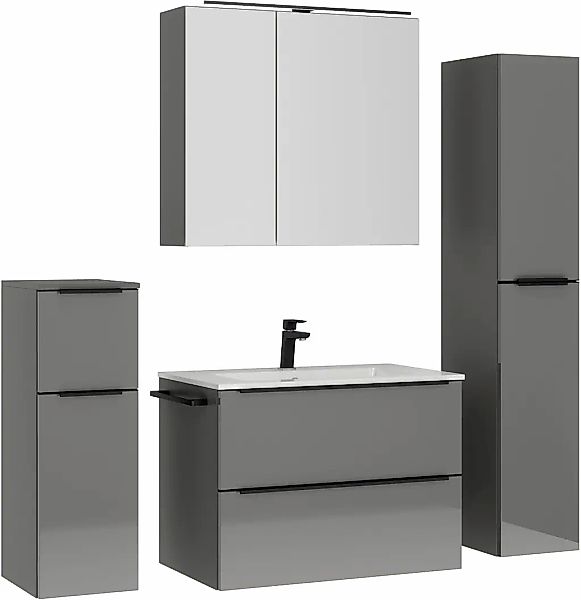 nobilia Badmöbel-Set "Levere" vormontiert, mit Soft-Close, 4 Stk. tlg. günstig online kaufen