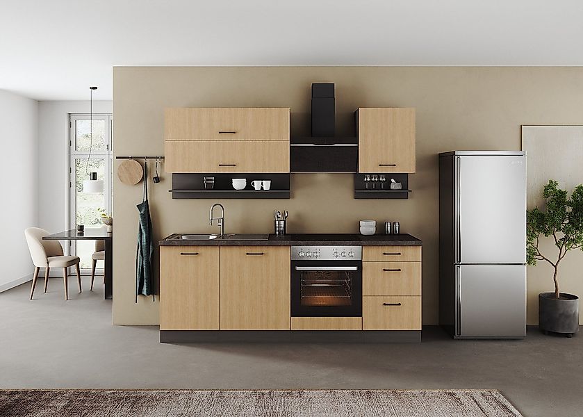 KOCHSTATION Küchenzeile KS-Frieda Breite 220 cm, wahlweise mit E-Geräten, m günstig online kaufen