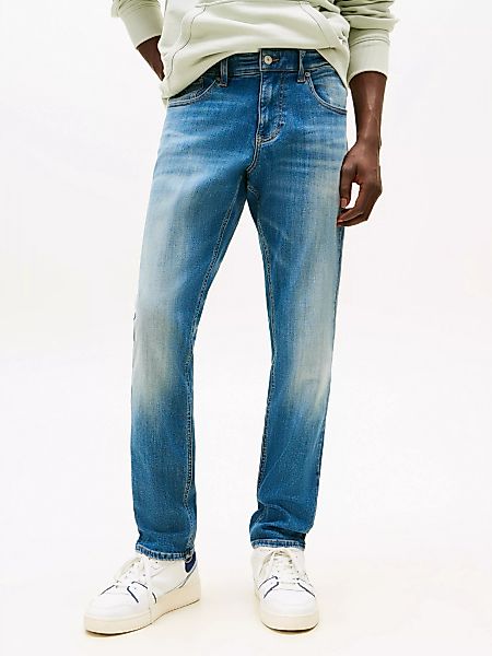 Tommy Jeans Gerade Jeans "Scanton Slim", Mit Markenlabel aus Leder hinten günstig online kaufen