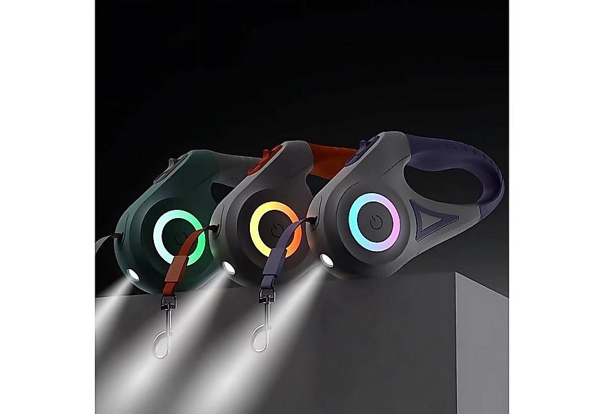 ROJECO Hundeleine mit LED Beleuchtung & Taschenlampe, Touch Bedienung, mit günstig online kaufen