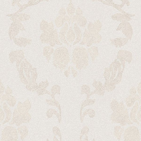 Bricoflor Vlies Barocktapete Dezent Helle Tapete mit Barock Muster in Creme günstig online kaufen